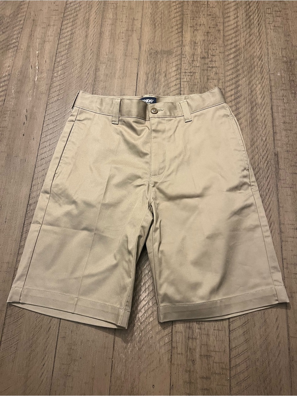 Lands' End Khaki Flat-Front Men's Shorts